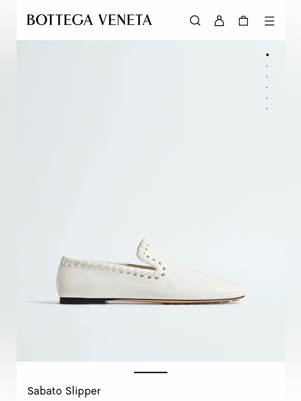 Bottega Veneta white Leather Braided-Trim Sabato Slipper •cool girl style